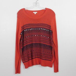 Printed and Embellished Sweater